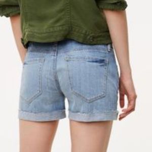 Loft - NWT - Denim Flip Cuff Shorts - 24
